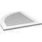 Ekena Millwork Quarter Round Top Left Surface Mount PVC Gable Vent w/ 3-1/2"W x 1"P Standard Frame, 30"W x 38"H GVPQL30X3801SN - alternate 3